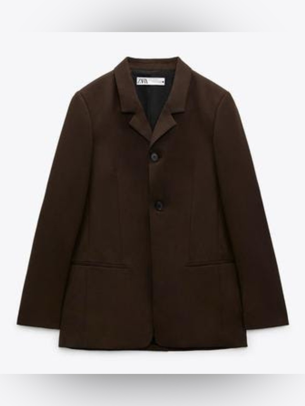 Zara Women’s Tailored Blazer Dark Brown